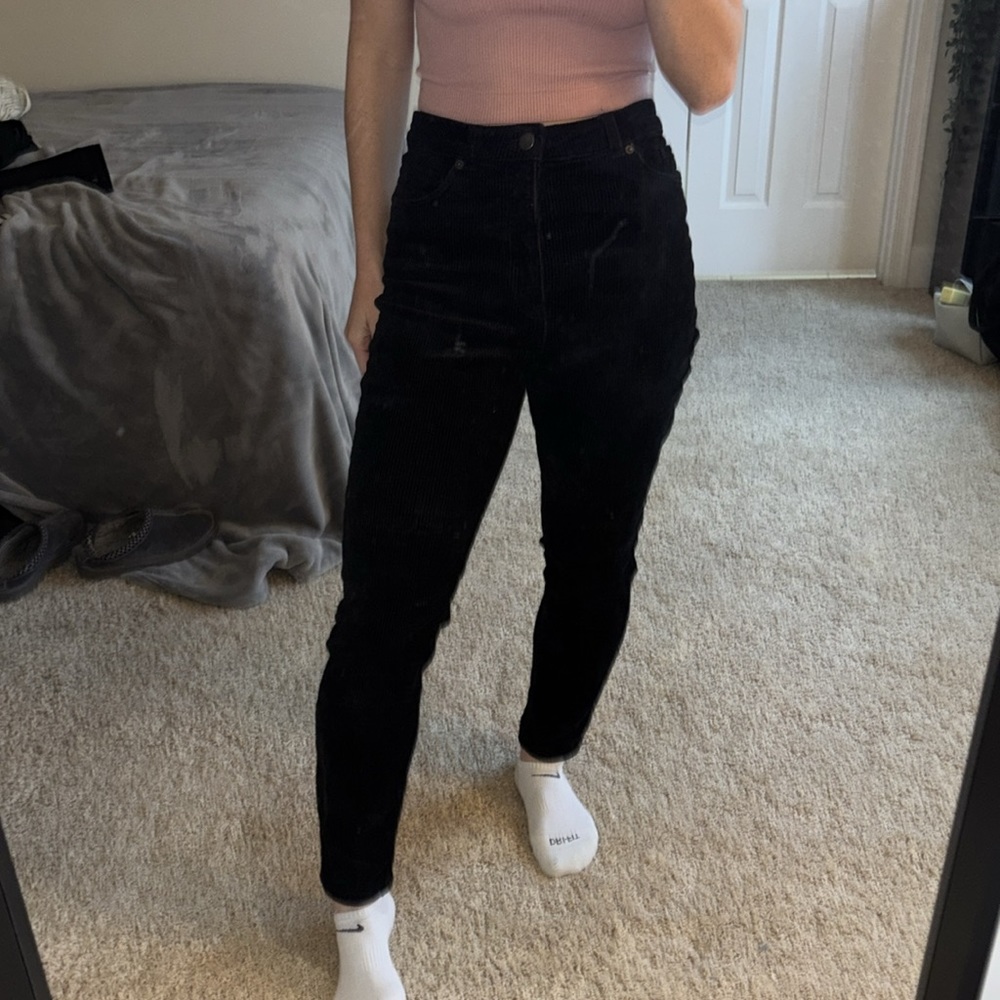 Monki Corduroy Straight Leg Pants